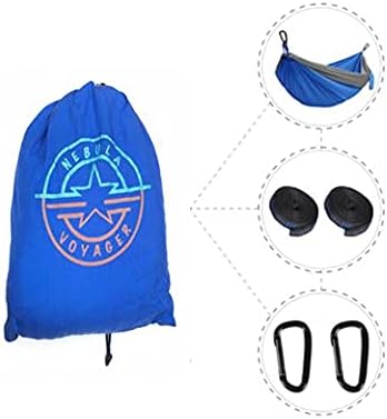 Nebula Voyager - Hammock Camping - Portable Hammock with 2 Hanging Straps for Backpacking - Outdoor and Indoor Durable Single Person Hammock - Beach, Travel, Hiking, Camping, Royal Blue and Sky Blue