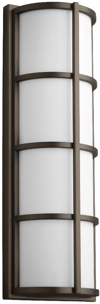 3-713-222-EM Leda - 10.1W 2 LED Large Outdoor Wall Mount with Emergency-21.75 Inches Tall and 7.25 Inches Wide, Finish Color: Oiled Bronze