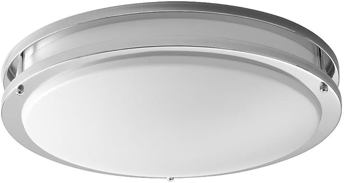 Oracle - 10.1W 2 LED Flush Mount with Emergency-4.25 Inches Tall and 17.75 Inches Wide-Polished Chrome Finish