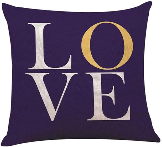 Cushion Cover Love Geometry Throw Pillowcase Pillows Covers for Christmas Home Bed Couch Holiday Love Decoration Rustic Color:2