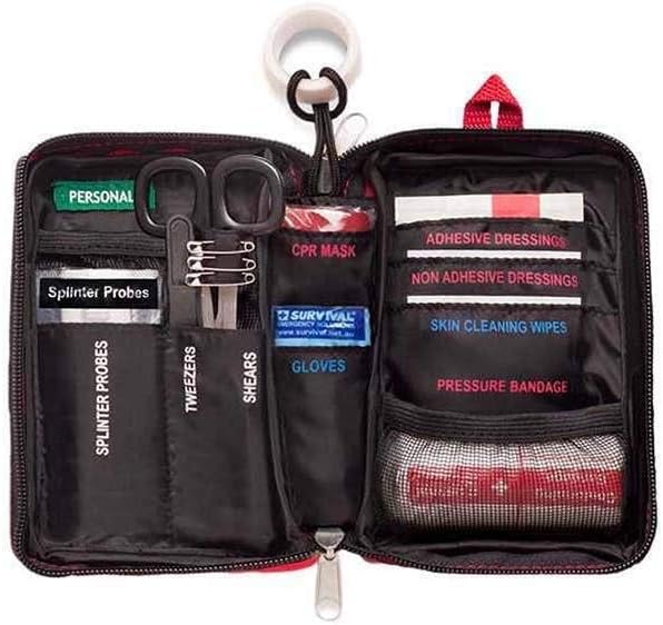 SURVIVAL Compact First Aid Kit - Emergencies Small Kits for Car, Hiking, Camping, Sports, Cycling, Mountain Biking, Mountaineering -27 Pieces