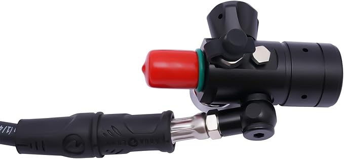 Mini Scuba Tank, 1L Capacity Refillable Oxygen Cylinder, Portable Scuba Tank with 15-20 Minutes Underwater Diving Gear for River and Sea Emergency Rescue, Fishing, Snorkeling