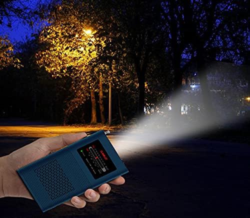 Pocket Weather Alert Radio NOAA/Am/Fm Portable Transistor Powered 1500MAH Battery with Flashlight Emergency SOS Alarm Best Reception New Version with Backlight