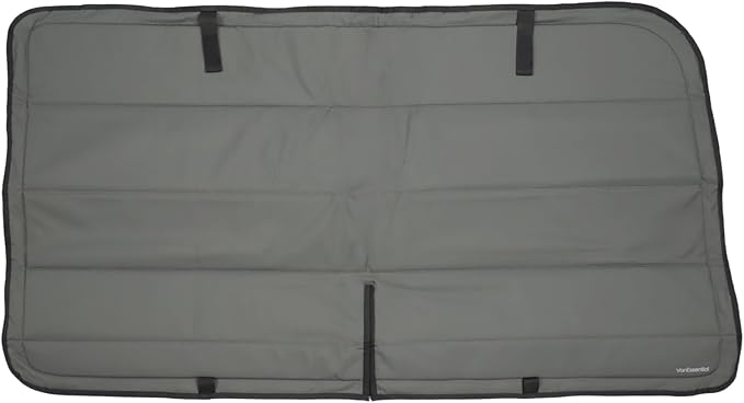 VanEssential Full Plastic Trim Crew Window Cover Designed for Ford Transit Medium/High Roof Year Van 2015 to Current - Charcoal Gray
