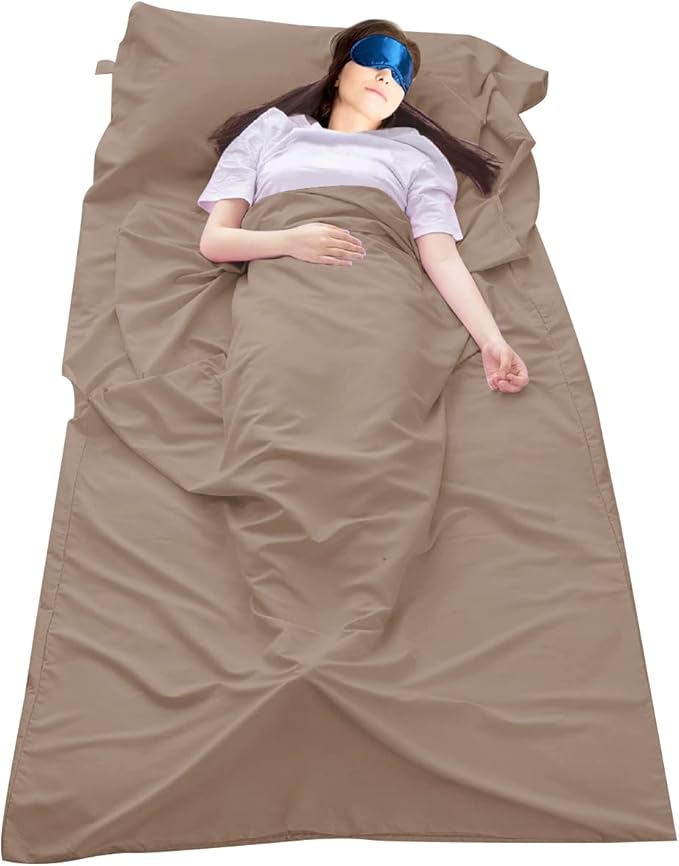 Sleeping Bag Liner Camping Travel Home Bed Sheet Lightweight Breathable Hotel Compact Sacks