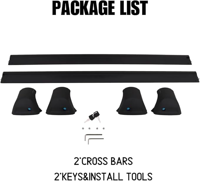Black Roof Rack Cross Bars fit for Ford Explorer 2020-2024 2025 XLT,Limited,ST Accessories Cargo Carrier Bag Luggage Kayak Canoe Bike Snowboard Skiboard
