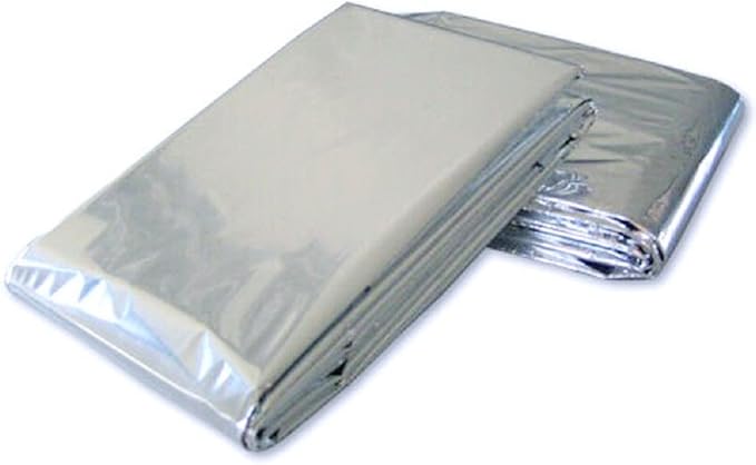 Yeahgoshopping Emergency Solar Blanket Survival Safety Insulating Mylar Thermal Heat - One Item w/Random Color and Design …