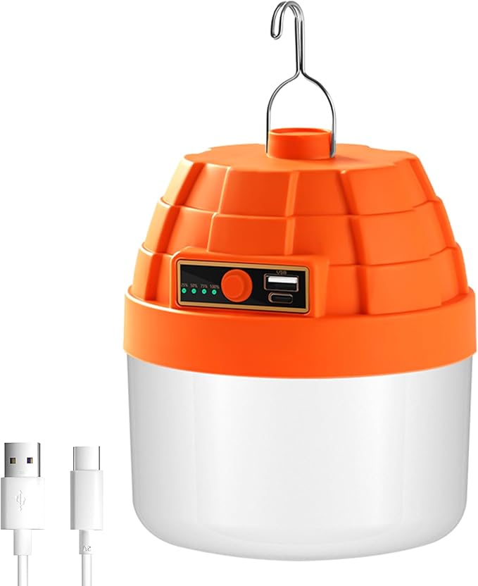 Rechargeable Portable LED Camping Lantern,3000LM,10000mAh PowerBank, LED Tent Lights for Camping,Essential Waterproof Camping Light for Hiking, Camping Essentials,Hurricane Power Outage Lanterns