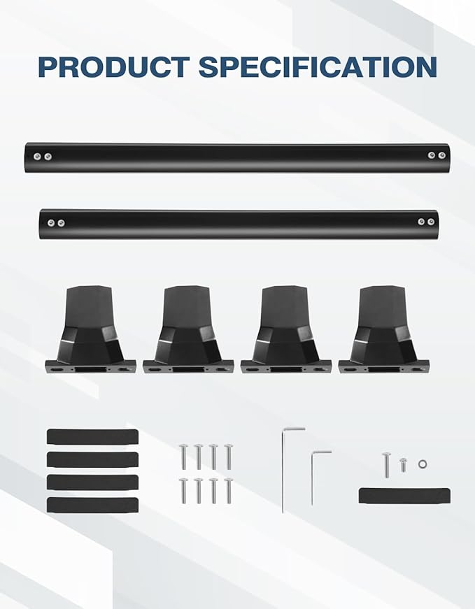 Roof Rack Cross Bars All-Metal Aluminum Compatible with Honda Pilot 2023 2024 2025 2026 Elite Sport Touring Trailsport (Except LX and EX-L) with Raised Side Rails, 220lbs Crossbar Luggage
