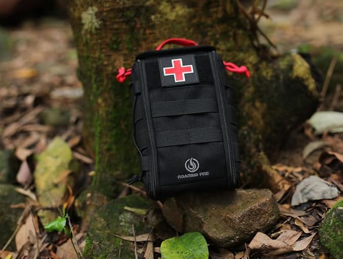Roaring Fire Dispatch First Aid Kit Pouch, Tactical Molle Utility Pouch for Outdoor Activities and Emergency Uses, EDC Pouches Outdoor Survival Kit