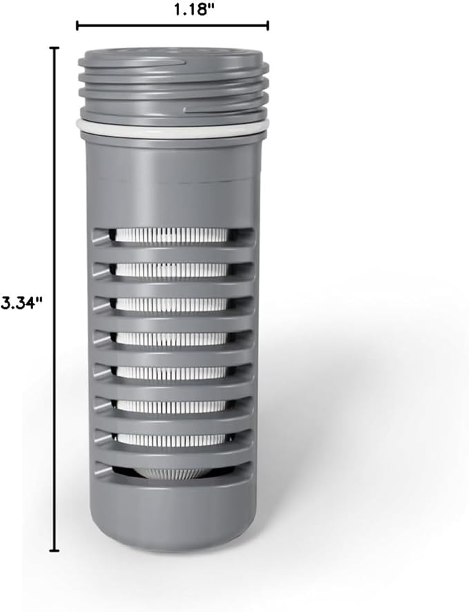 SurviMate 700ml Collapsible Water Filter Bottle,Compatible with 42mm threaded water filters with replaceable cartridges,Perfect for Hiking, Backpacking, Camping