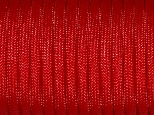 7 Strand Core 550lb Paracord Parachute Cord Lanyard Mil Spec Type III-100ft (Red(21#))