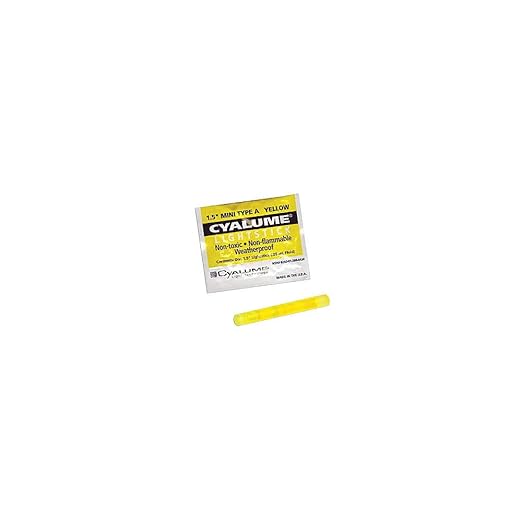 Cyalume - 9-44350PF Mini ChemLight Military Grade Chemical Light Sticks – 4 Hour Duration Light Sticks Provide Intense Light, Ideal as Emergency or Safety Lights, for Tactical Applications, Trail Marking, Map Reading and Much More, Standard Issue for U...