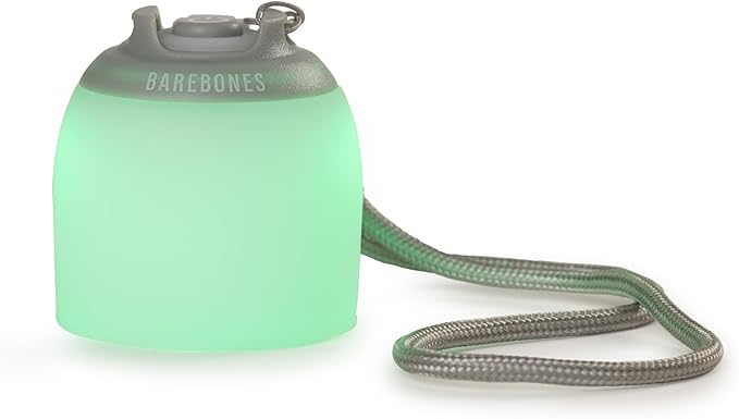 Barebones Multi-Color Mini Light - Compact Rechargeable LED Lantern with Magnetic Base, Silicone Lens, and 8" Lanyard for Camping, Backpacking, and Outdoor Adventures