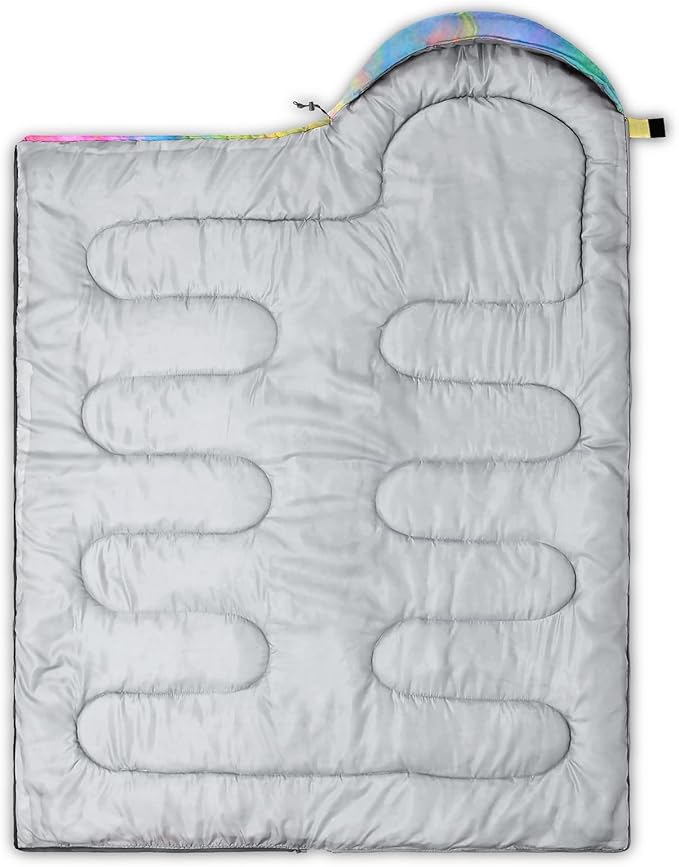 QOOMO Axolotl Cute Camping Sleeping Bags,3 Season Warm & Cool Weather,Lightweight,Waterproof Sleeping Bags for Adults & Kids,Traveling,and Outdoors