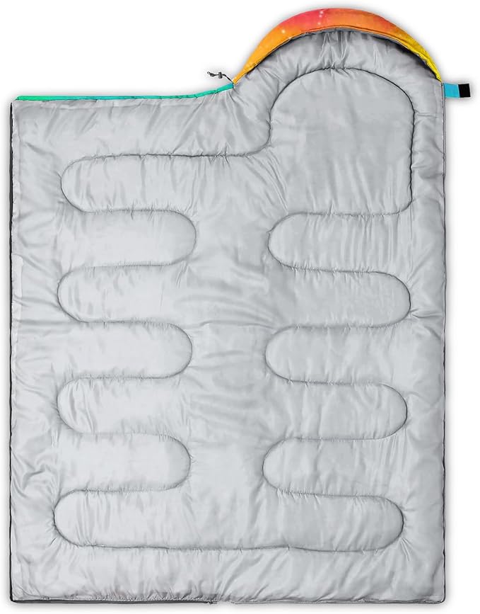 QOOMO Axolotl Cute Camping Sleeping Bags,3 Season Warm & Cool Weather,Lightweight,Waterproof Sleeping Bags for Adults & Kids,Traveling,and Outdoors