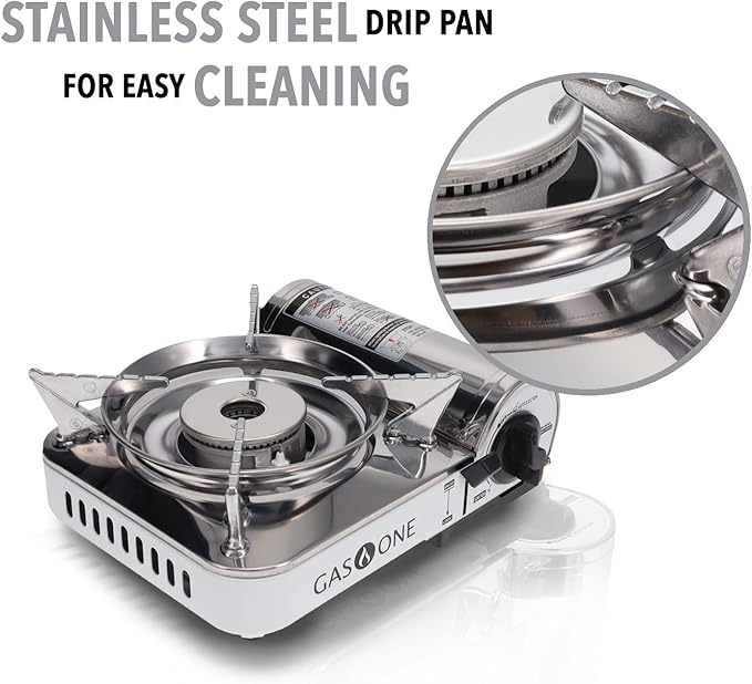 GasOne Emergency Gear Camping Mini Butane Portable Gas Stove with Carrying Case