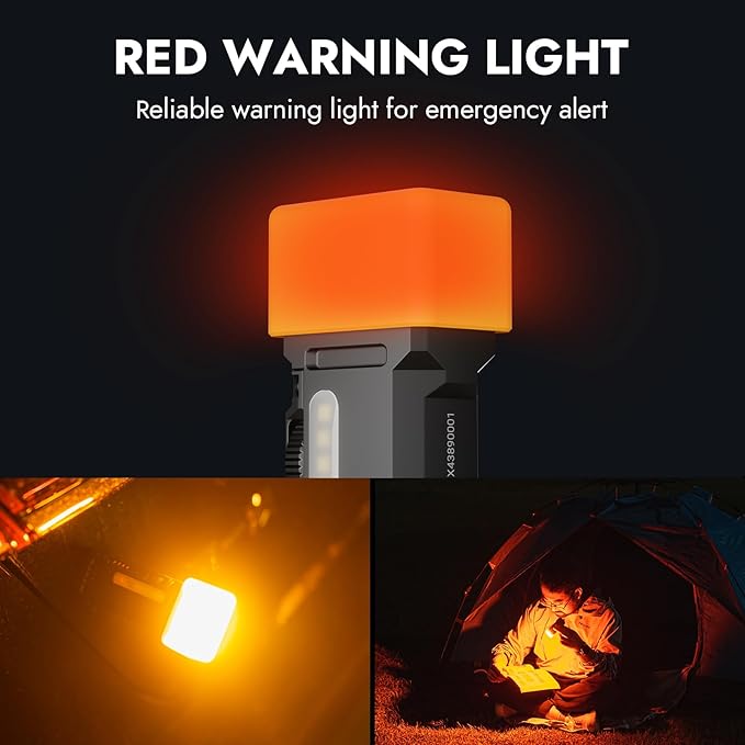 WUBEN AC3 Flashlight Diffuser Durable, Lamp Caps for X2Pro/X4 Flashlight, for Camping, Emergencies and Outdoor (Orange)