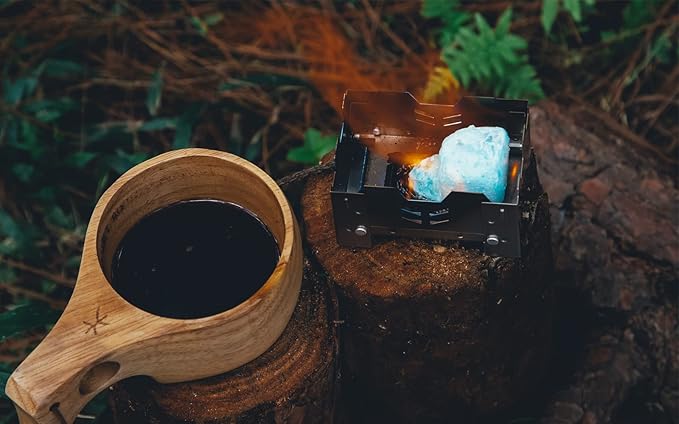 Fire Maple Lotus Titanium Solid Alcohol | Ultralight Mini Backpacking Stove | Wind Resistant Spirit Burner