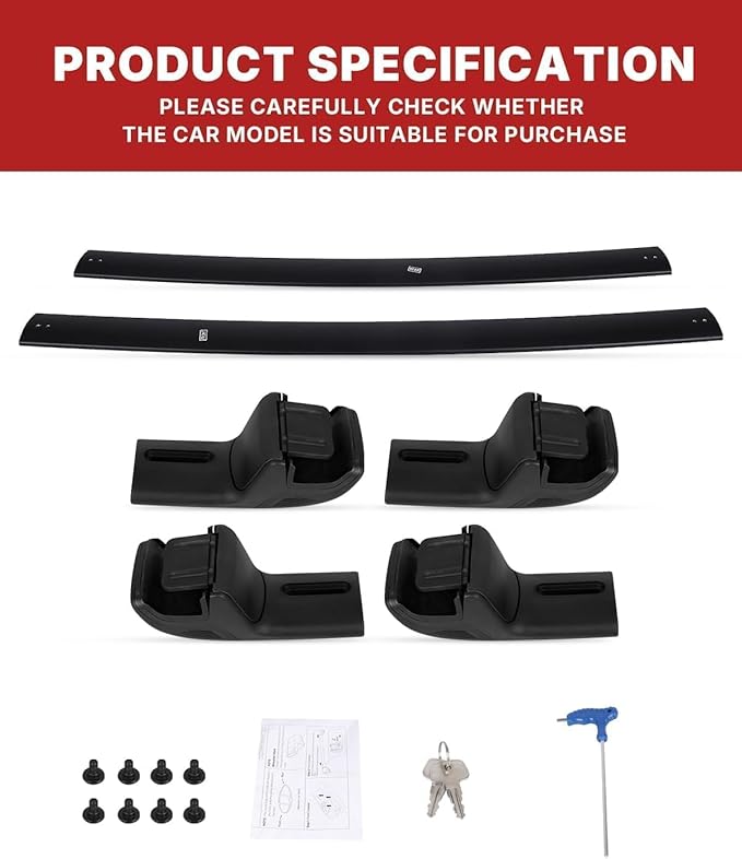 Richeer 300LBS Roof Rack Cross Bars for 2013-2018 RAV4 with Side Rails,Lockable Heavy Duty Aluminum Cross Bar with Anti-Theft Locks for Cargo Racks Rooftop Luggage Carrier Canoe Kayak Bicycle roof Bag