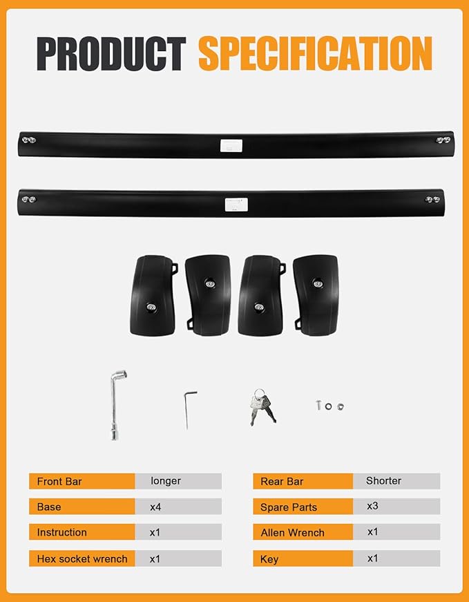 KINGGERI 300lbs Roof Rack Cross Bars Compatible with Mazda CX50 CX-50 2023 2024 2025 2026, Lockable Aluminum Roof Rails Crossbars Rooftop Cargo Basket Carrier Bag Luggage Rails