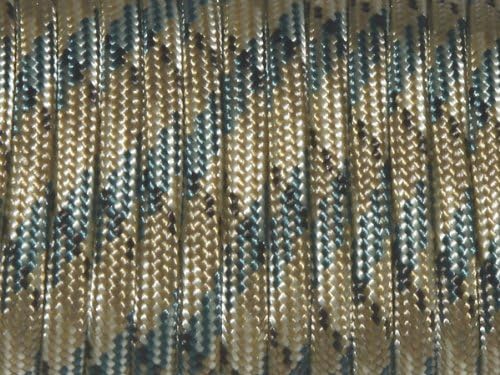 7 Strand Core 550lb Paracord Parachute Cord Lanyard Mil Spec Type III-100ft (Coyote Brown Camo(68#))