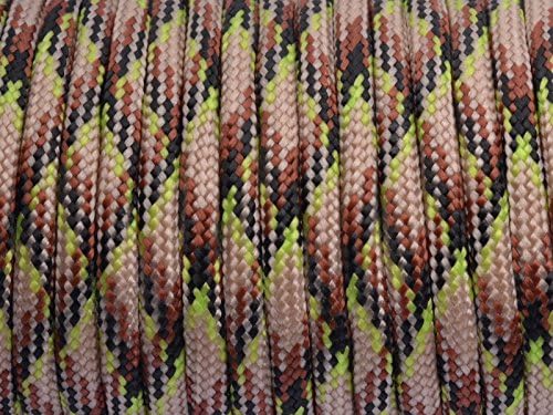 7 Strand Core 550lb Paracord Parachute Cord Lanyard Mil Spec Type III-100ft (Paddy Camo(76#))