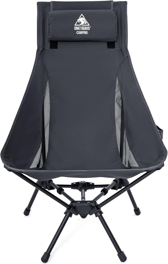 ONETIGRIS Tigerblade High Back Camping Chair with Pillow Design, Comfortable Widened Seat Folding Chair