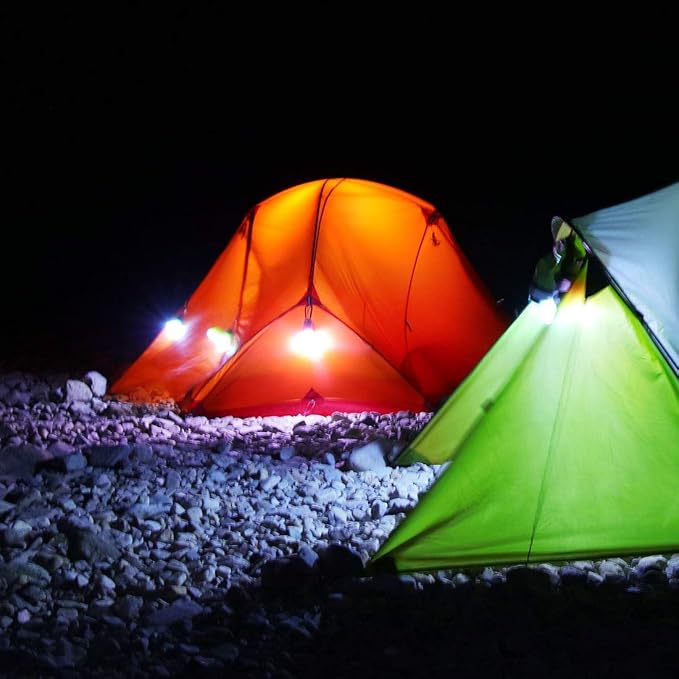 EverBrite 3-Pack Camping Lights - 3 Lighting Modes, Outdoor Portable LED Bulbs Ideal for Kids’ Adventure Activities, Camping, Emergency and More, 3 x AAA Batteries Included