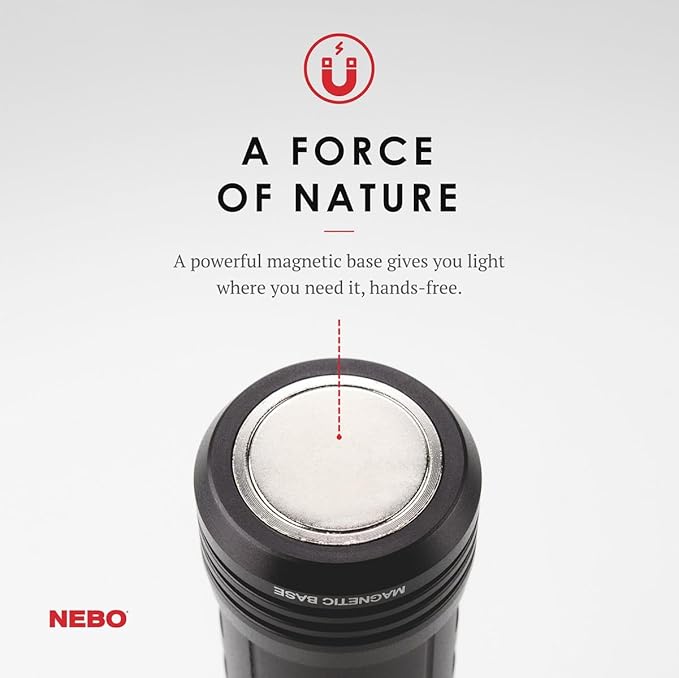 NEBO SLYDE+ Flashlight (2nd Gen) | 400 Lumens, 7 Light Modes, Bright COB Work Light & LED Tactical Flashlight, Magnetic Base, Great for Camping, Water Resistant, Includes 4x AAA Alkaline Batteries
