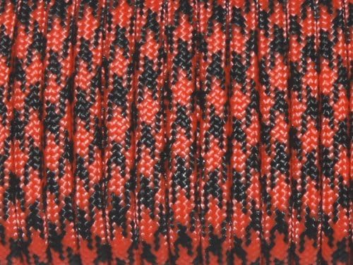 7 Strand Core 550lb Paracord Parachute Cord Lanyard Mil Spec Type III-100ft (Red+Black Camo(31#))