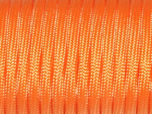 7 Strand Core 550lb Paracord Parachute Cord Lanyard Mil Spec Type III-100ft (Neon Orange(45#))
