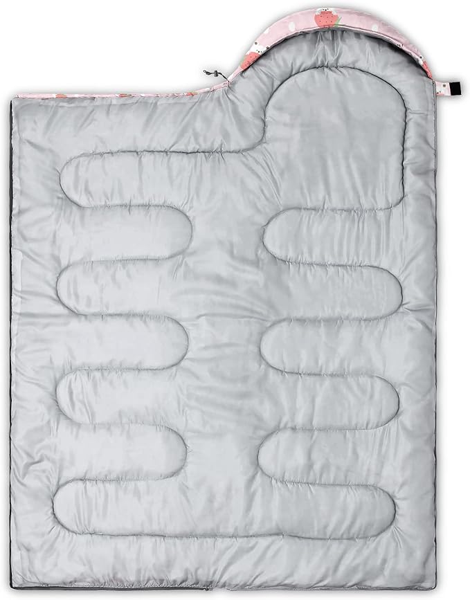 QOOMO Camping Sleeping Bags,3 Season Warm & Cool Weather,Lightweight,Waterproof Sleeping Bags for Adults & Kids,Traveling,and Outdoors,Camping Gear Equipment