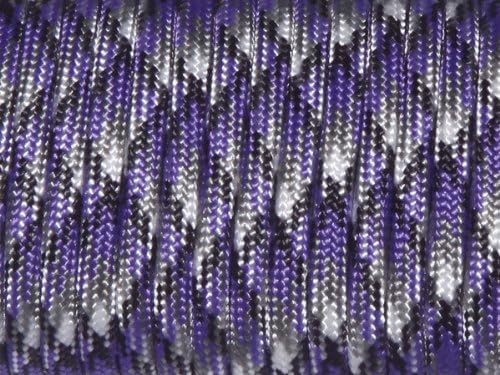 7 Strand Core 550lb Paracord Parachute Cord Lanyard Mil Spec Type III-100ft (Purple Camo(32#))