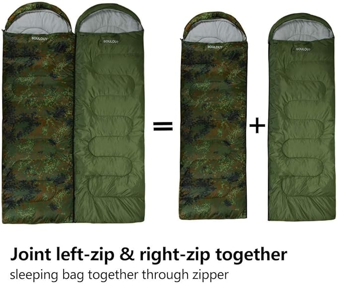3-4 Season Sleeping Bag for Adults & Kids, Lightweight Warm Cold Weather Camping Bag with Waterproof Compression Sack – Portable for Hiking, Backpacking, Traveling & Outdoor Adventures