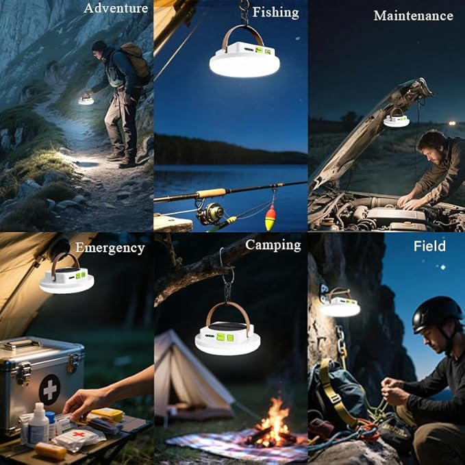 Solar Camping Lights 100 LEDs 4500 Lumens 45W 7200mAh Portable Gear Power Outage Emergency for Home , USB Outdoor Rechargeable Hanging Lantern Canopy Tent Light