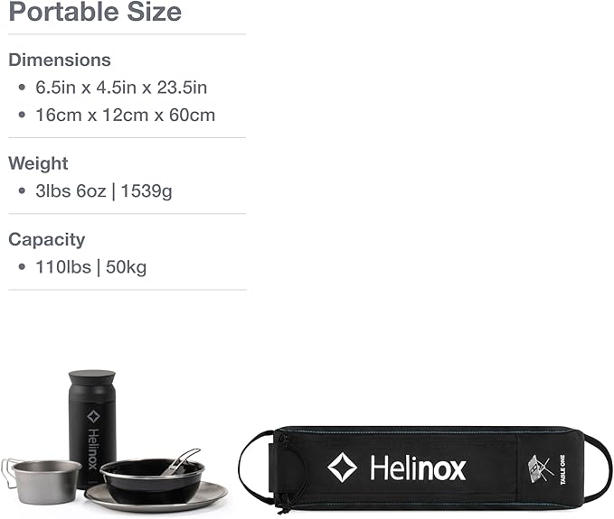 Helinox Table One Lightweight, Collapsible, Portable, Outdoor Camping Table