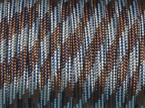 7 Strand Core 550lb Paracord Parachute Cord Lanyard Mil Spec Type III-100ft (Brown Camo(63#))