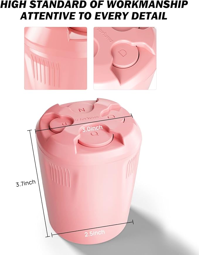 JOYTUTUS Universal Car Coin Holder - High Capacity, Sort Coins, Fit Most Cars & Trucks (Pink)