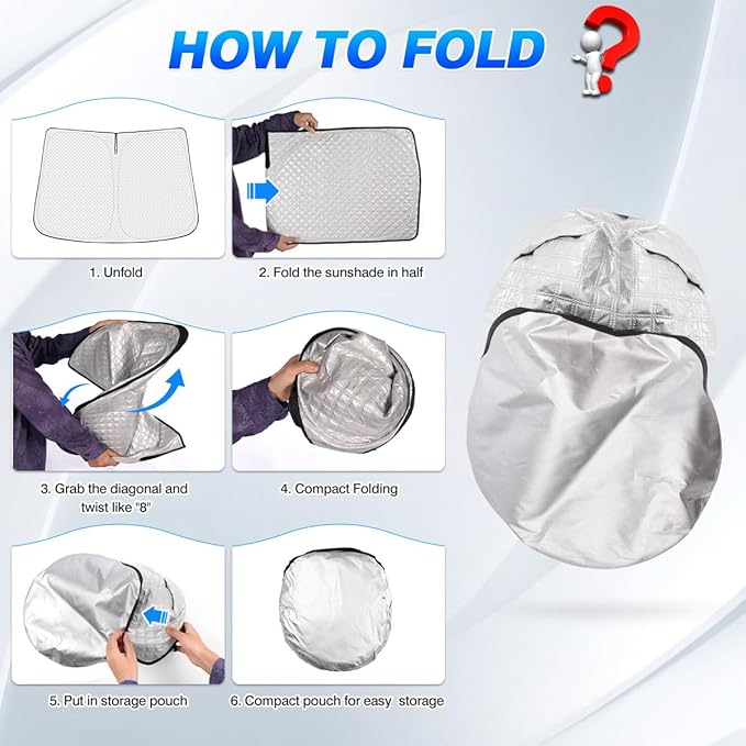 Canvcle Windshield Sun Shade for Lexus NX NX250 NX350 NX350h NX450h+ 2022-2025 2026 Accessories Thicken 6-Layer Front Window Sunshade Cover Sun Visor Protector Foldable Block UV Rays Keep Vehicle Cool