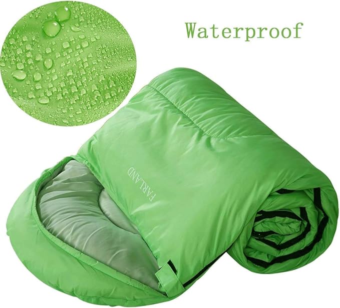 FARLAND Sleeping Bags for Adults Teens Kids with Compression Sack Portable and Lightweight for 3-4 Season Camping, Hiking,Waterproof, Backpacking and Outdoors