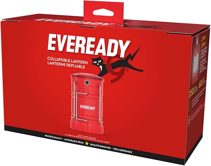 Eveready LED Camping Lantern 360 PRO (6-Pack), Super Bright Tent Lights, IPX4 Water Resistant LED Lanterns for Power Outage Hurricane Preparedness, (Batteries Included)