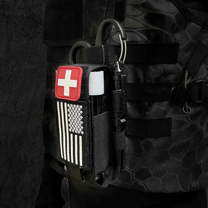 Upgrade 1000D Laser Cut Molle Tourniquet Holder, Heavy Duty Tactical Molle Tourniquet Pouch Holder