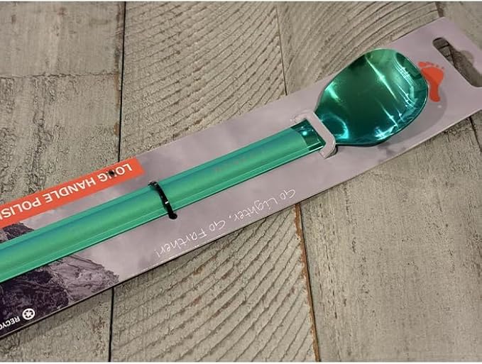 TOAKS Titanium Long Handle Spoon with Polished Bowl (Green)