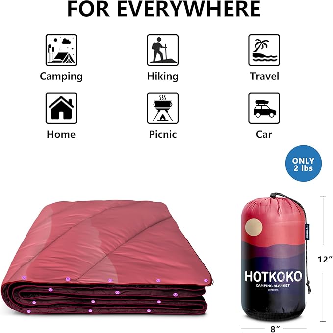 Camping Blanket,Lightweight Puffy Printed Camping Blanket Packable Outdoor Blanket for Camping,Traveling, Stadium, Hiking, Picnics