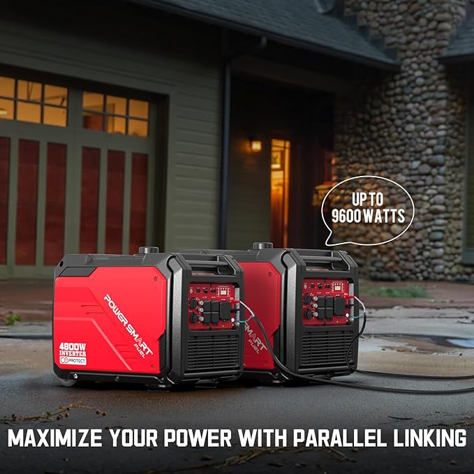 5000 Watt Portable Inverter Generator with Electric Start, 30 Amp for Home Use and Emergency Backup, CO Protect, Super Quiet