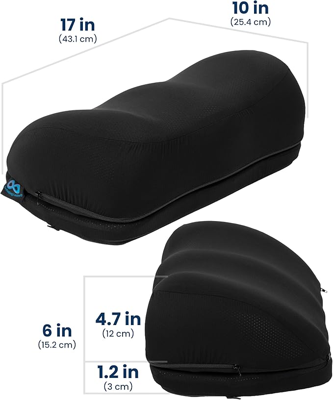Elevate Series by Everlasting Comfort Adjustable Cloud Foot Rest for Under Desk at Work with Pressure Point Nodes - Comfortable Memory Foam Office Foot Stool & Desk Pillow, Gaming & Home Accessories