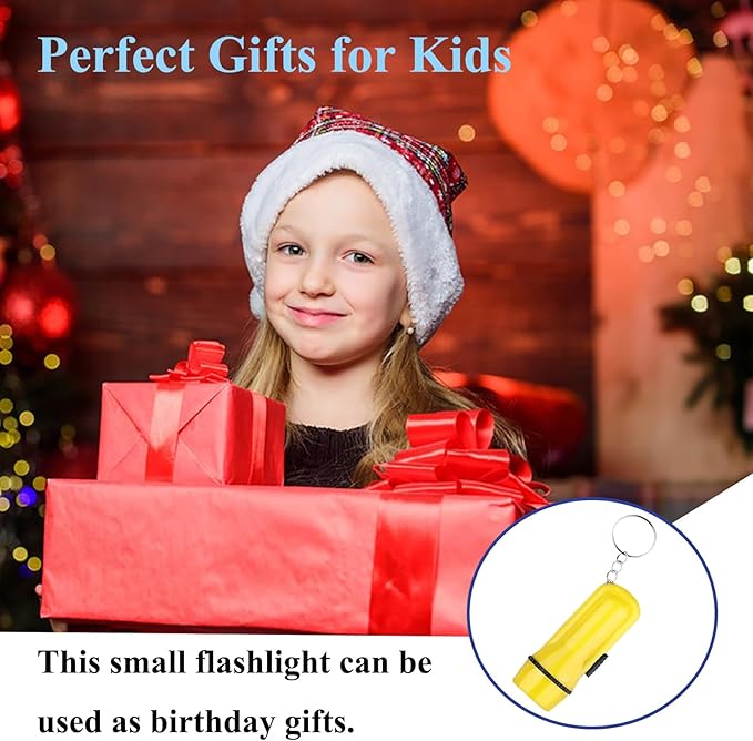 Winbar Mini Flashlight Keychain, 24PCS Bulk Assorted Colors Toy Flashlight for Hiking Camping Party for Kids Night Reading Party Camping Emergency and Hunting