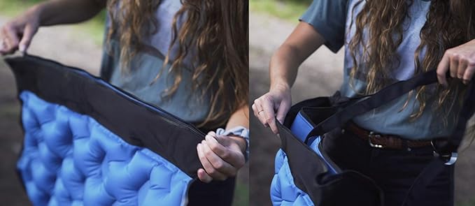 Hammaka Pammock Sleeping Pad That Converts Into an Inflatable Hammock - Great for Camping, Backpacking, Hiking - Airpad, Carry Bag, Repair Kit - Compact & Lightweight Air Mattress