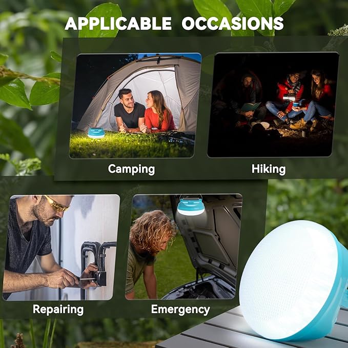 50W Solar Camping Light, Featuring a Type-C Charging Port, 4000mAh Battery, IPX4 Water Resistance, Portable Flashlight, Tent Light, Emergency Light for Power outages, and Outdoor Hanging Light.